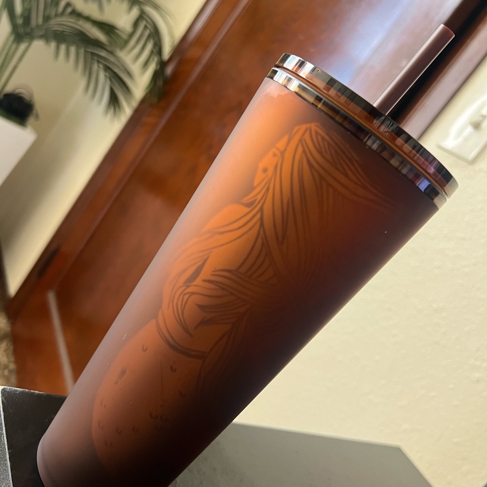 Brown Mermaid Matte Starbucks Cup